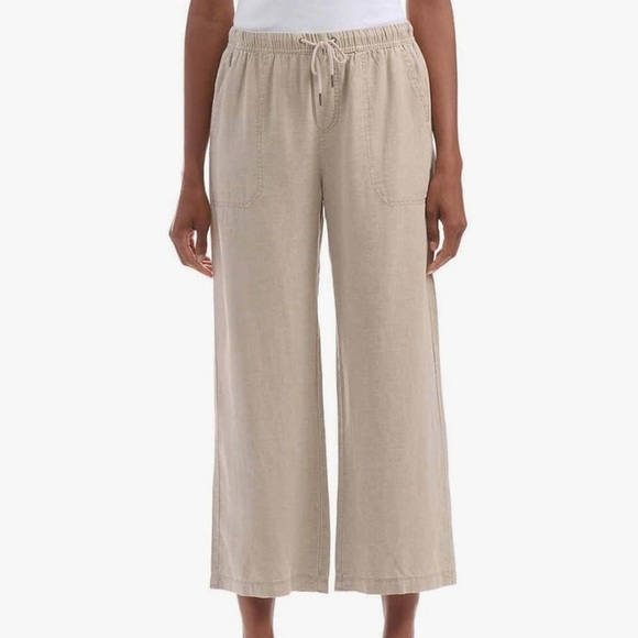 Splendid Pants - $158 SPLENDID Women’s Linen Blend Wide Leg Cropped Tan Pull On Pant size M